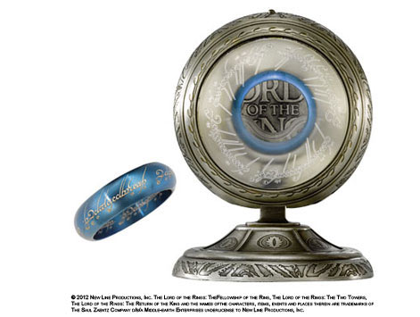 Anillo único El Señor de los Anillos. Azul