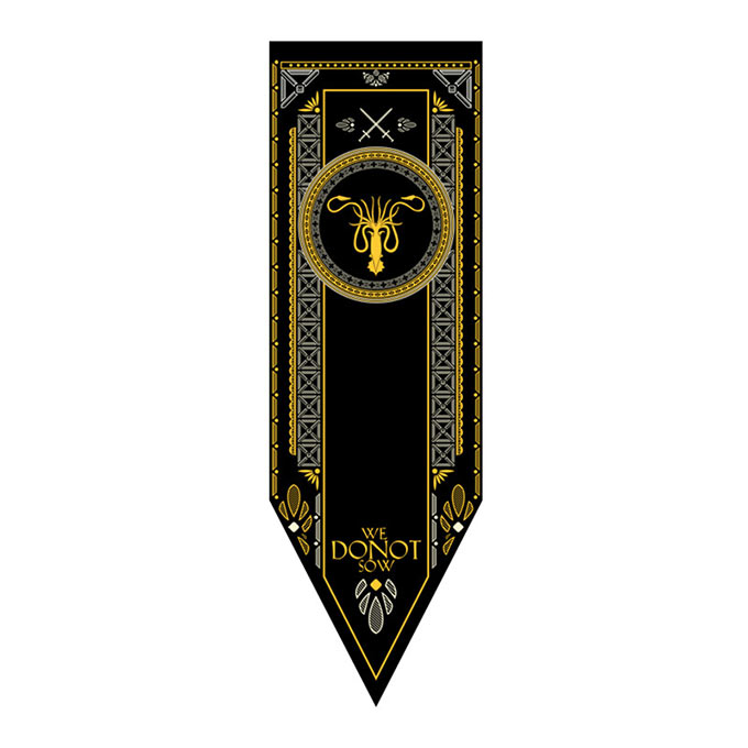 Bandera Estandarte Casa Greyjoy. Juego de Tronos. Torneo