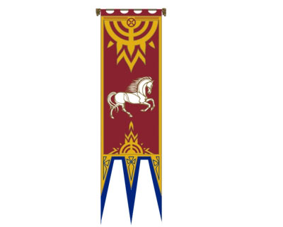 Bandera Estandarte El Señor de los Anillos. Estandarte Real de Rohan IV