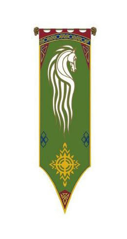 Bandera estandarte Señor de los Anillos. Estandarte Real de Rohan II