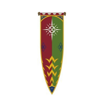Bandera estandarte Señor de los Anillos. Estandarte Real de Rohan III