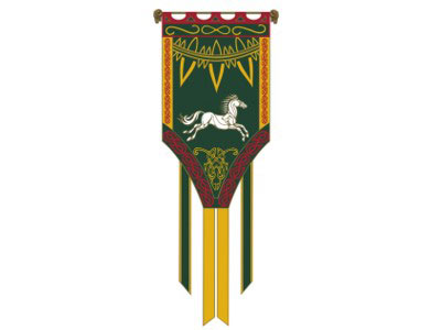 Bandera estandarte Señor de los Anillos. Estandarte Rey Eomer