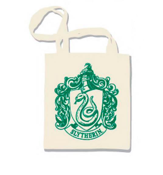 Bolsa de tela Slytherin. Harry Potter.
