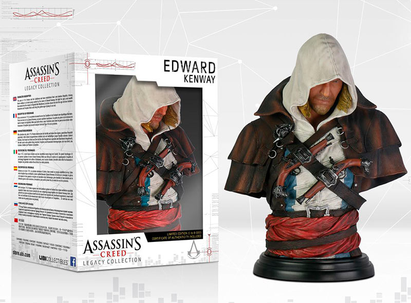 Busto Edward Kenway 19 cm. Assassin's Creed IV: Black Flag. UBI Collectibles