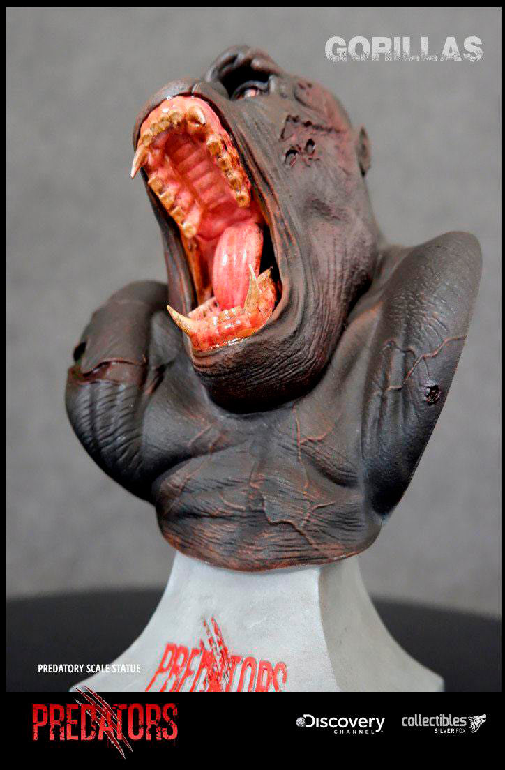 Busto Killer Gorilla 19 cm. Predators (Depredadores). Predatory Scale. Silver Fox Collectibles