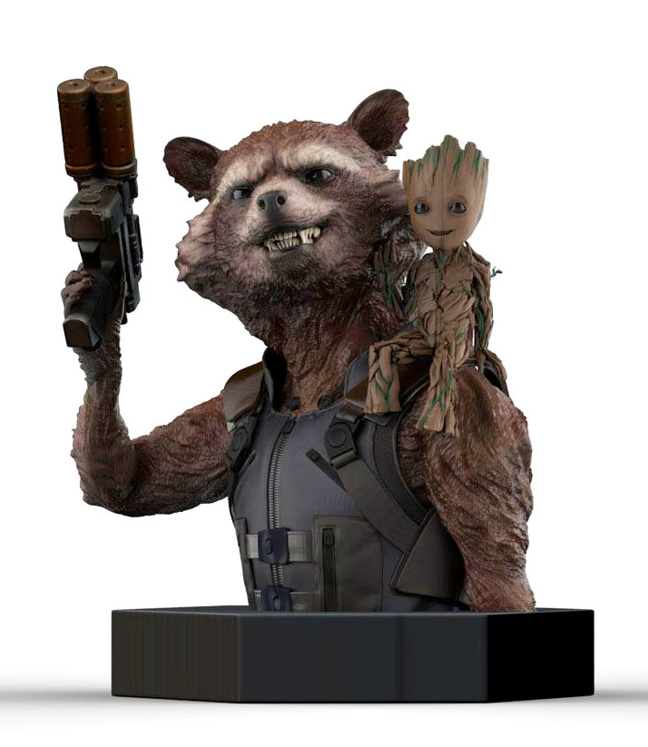 Busto Rocket Raccoon & Groot 16 cm. Guardianes de la Galaxia vol. 2. Escala 1:6. Semic