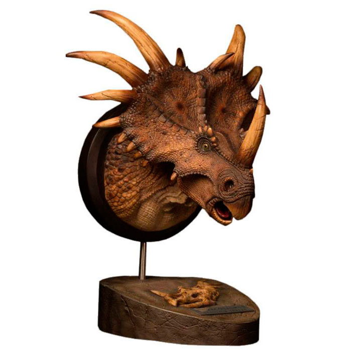 Busto Styracosaurus Brown Ver. 27 cm. Jurassic Park. Damtoys