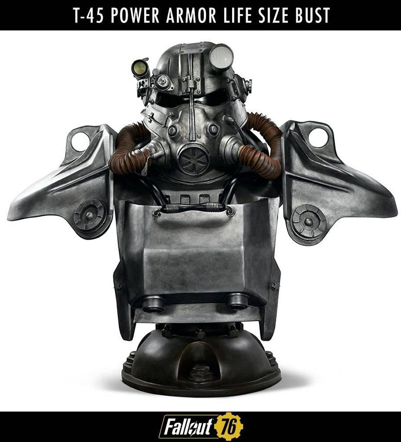 Busto T-45 Power Armor 76 cm. Fallout. Escala 1:1. Tamaño real. Con luz. Edición limitada. Gaming Heads