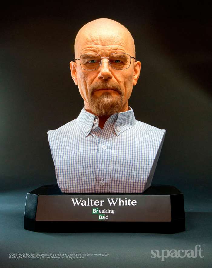 Busto Walter White 54 cm. Breaking Bad. Escala 1:1. Tamaño real. Supacraft