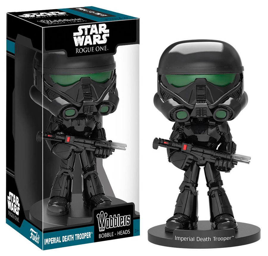 Cabezón Imperial Death Trooper 15 cm. Rogue One: A Star Wars Story. Línea Wacky Wobbler. Funko
