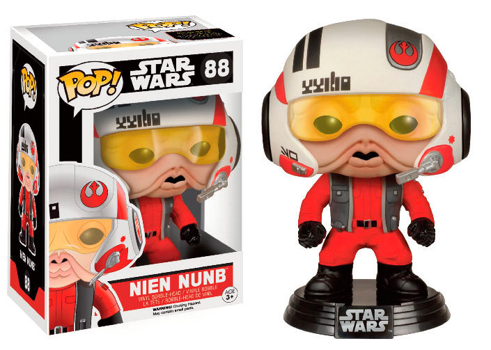 Cabezón Nien Nunb with Helmet 9 cm. Star Wars. Línea POP! Movies. Funko