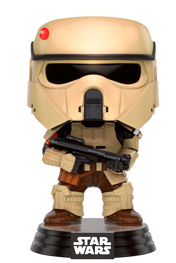 Cabezón Scarif Stormtrooper 15 cm. Rogue One: A Star Wars Story. Línea Wacky Wobbler. Funko