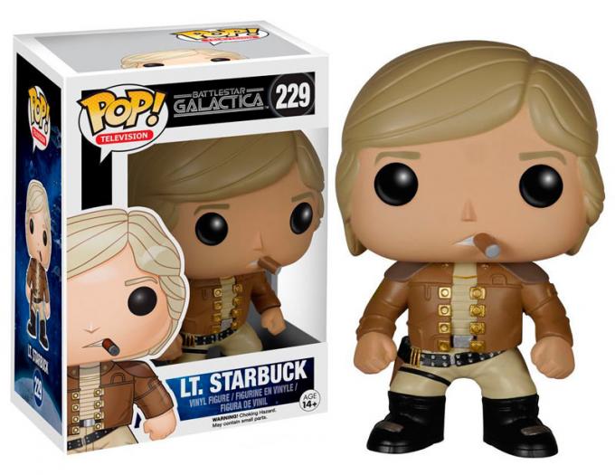 Cabezón Teniente Starbuck 9 cm. Battlestar Galactica. Línea POP! Television. Funko