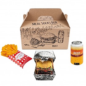 Caja 5 pares calcetines: hamburguesa