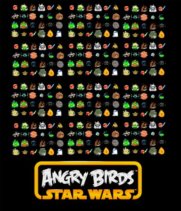 Camiseta Angry Birds Star Wars. Protagonistas