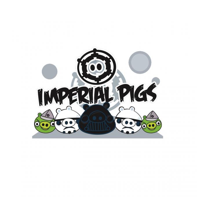 Camiseta Angry Birds como Star Wars. Ejército Imperial