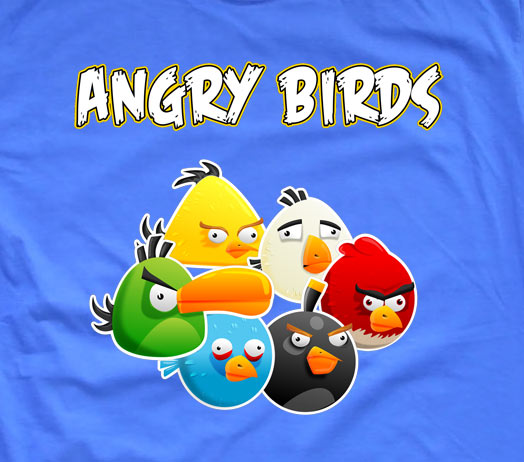 Camiseta Angry Birds. Grupo