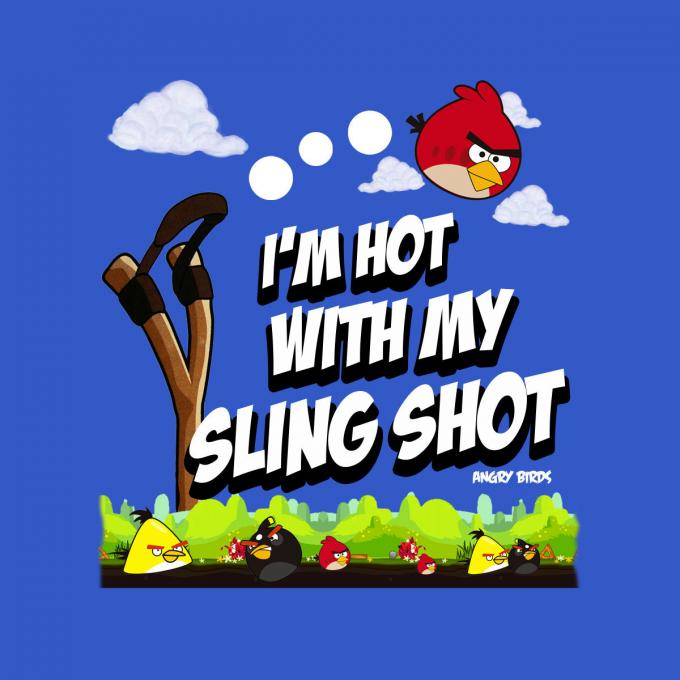Camiseta Angry Birds. Tirachinas