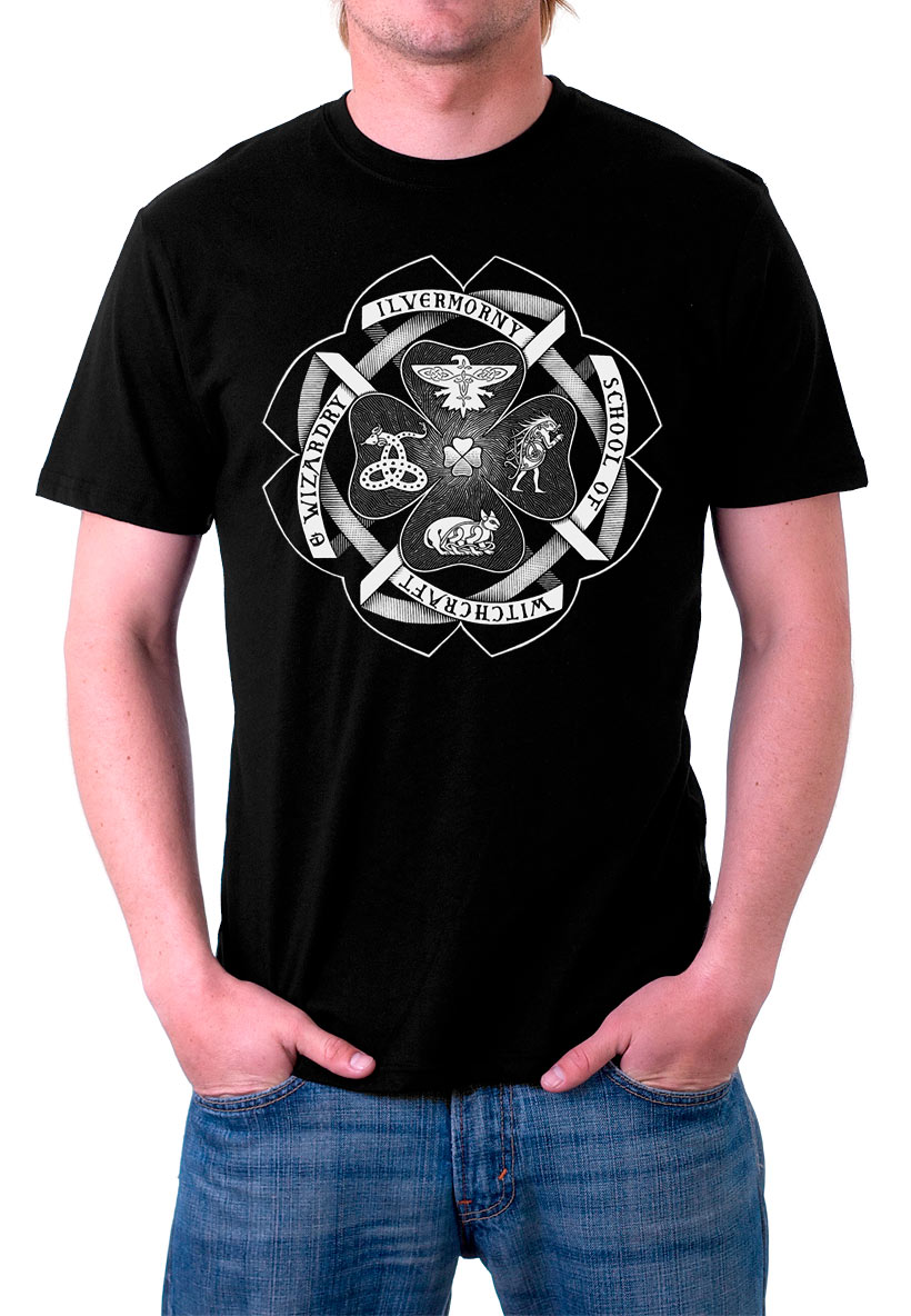 Camiseta Animales fantásticos y dónde encontrarlos logo Ilvermorny School of Witchcraft and Wizardry