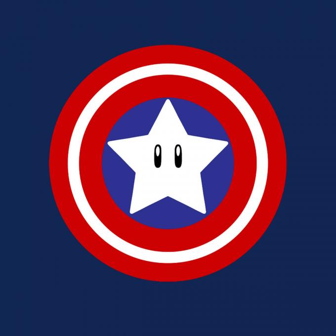 Camiseta Capitán América Mario Bros