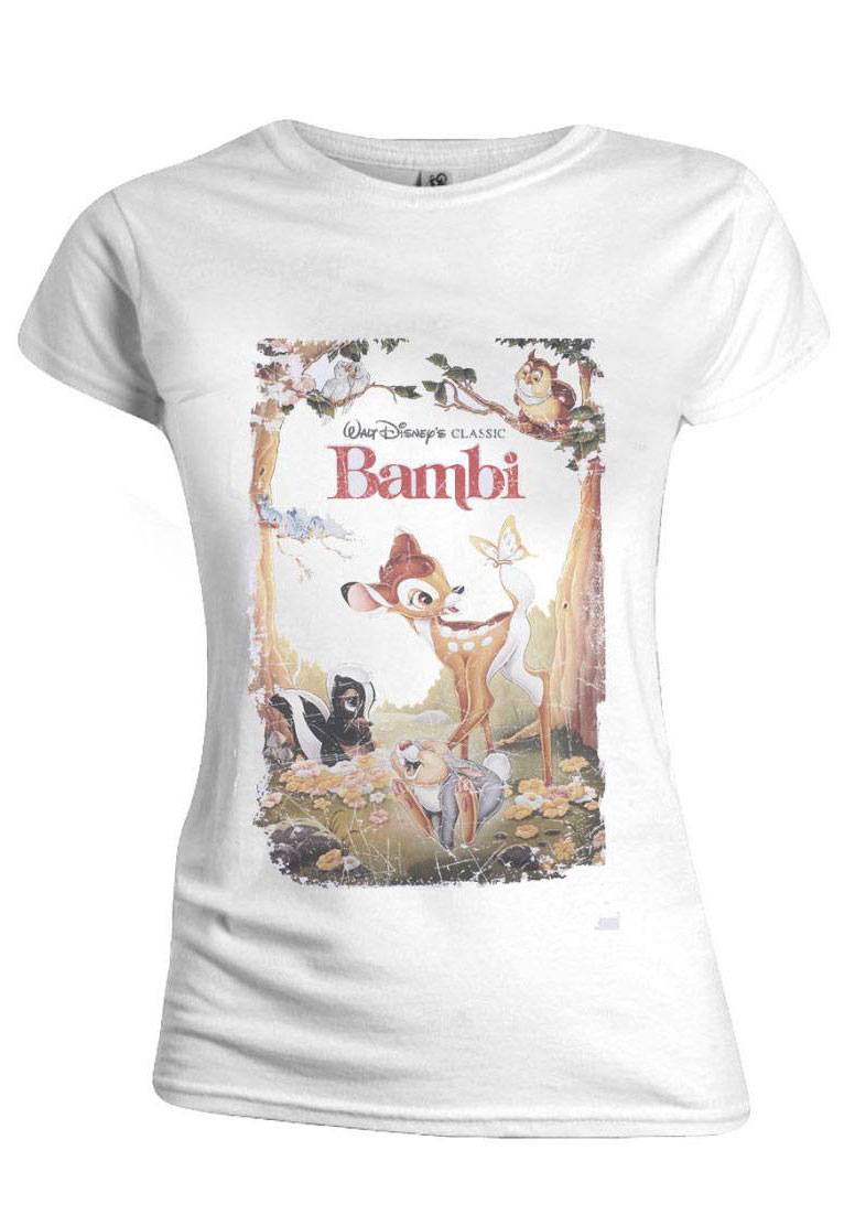 Camiseta Chica Retro Póster Bambi