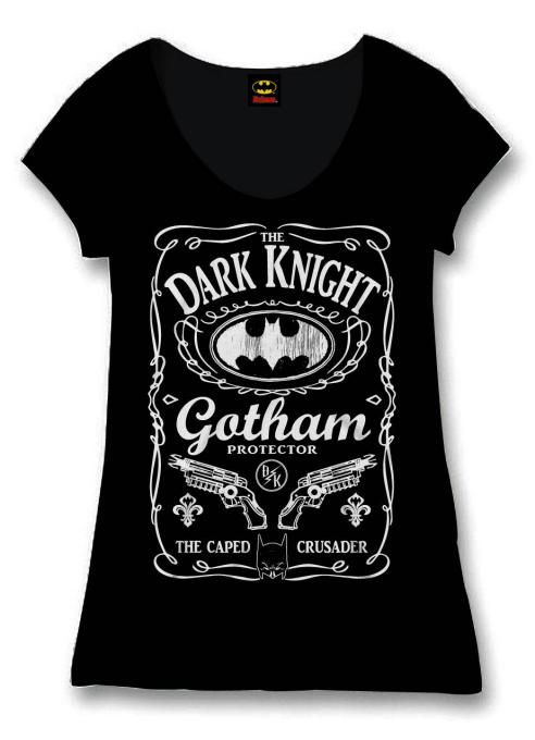 Camiseta Chica botella Gotham. Batman