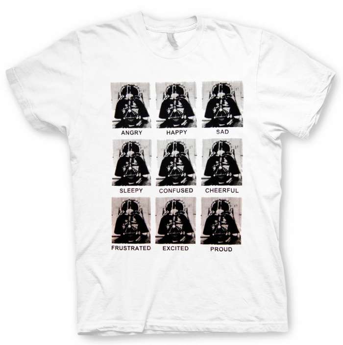 Camiseta Darth Vader emociones. Star Wars