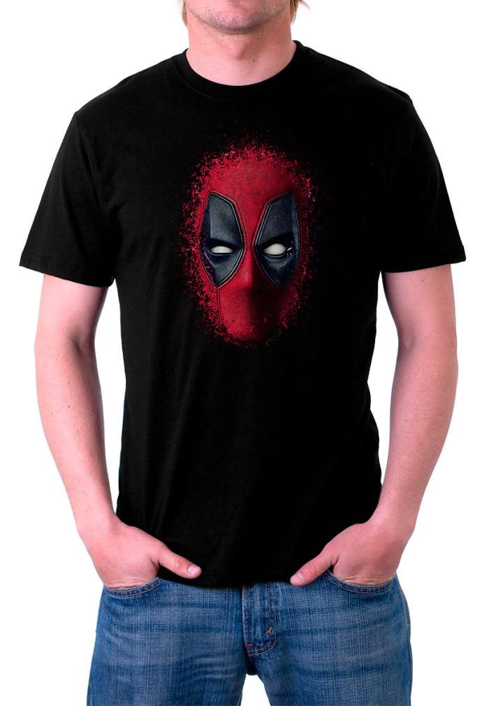 Camiseta Deadpool cara. Modelo 2. Marvel Cómics