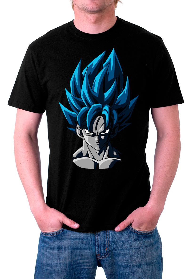Camiseta Dragon Ball Z. Son Goku modo dios por 19,36€ - Qué Friki