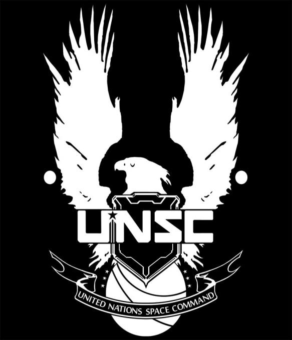 Camiseta Halo 4. UNSC. Modelo 1