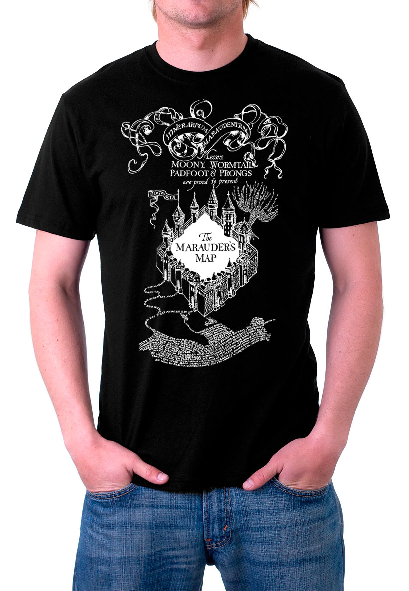 Camiseta Harry Potter Mapa Merodeador. Modelo 1