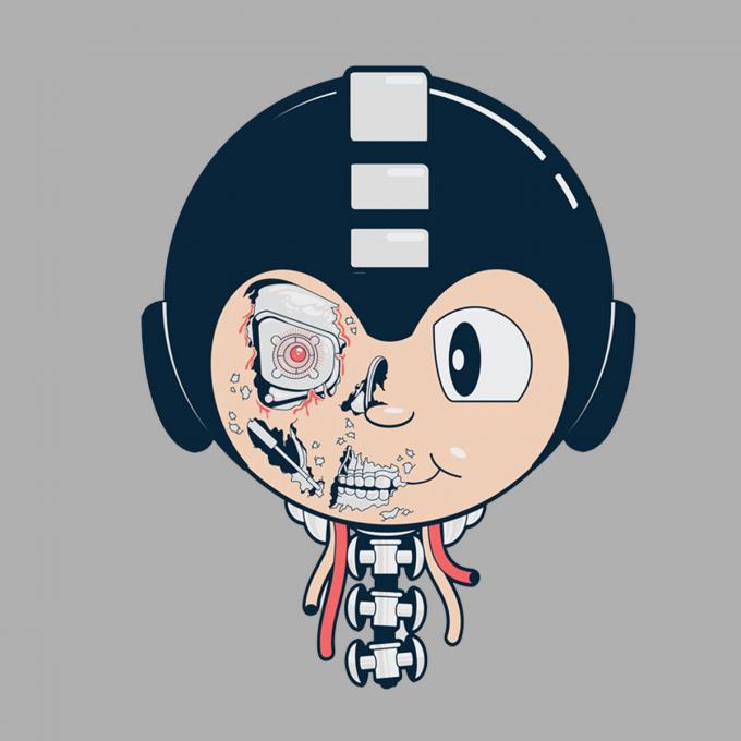 Camiseta Mega Man. Terminator Robot