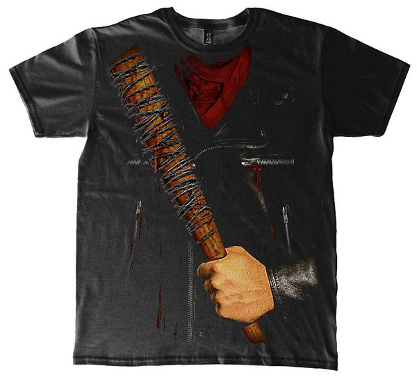 Camiseta Negan con Lucille. Traje. The Walking Dead