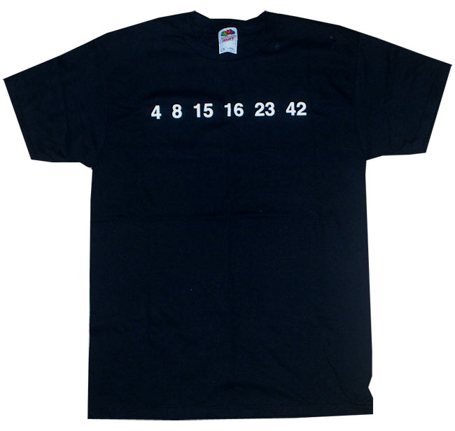 Camiseta Perdidos. Secuencia numerica