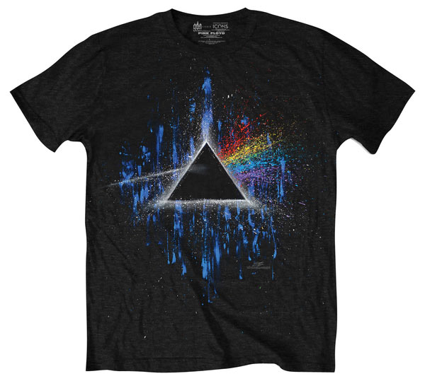 Camiseta Pink Floyd. Dark Side of the Moon Blue Splatter