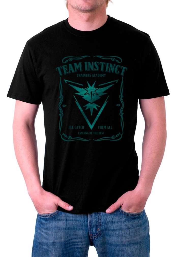 Camiseta Pokémon Go Trainers Academy Team Instinct. Modelo 2