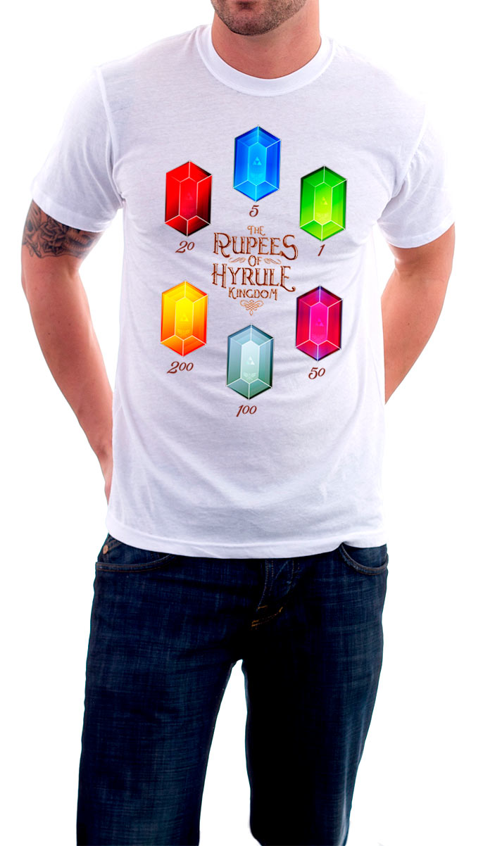 Camiseta Rupees of Hyrule. The Legend of Zelda. Modelo 2
