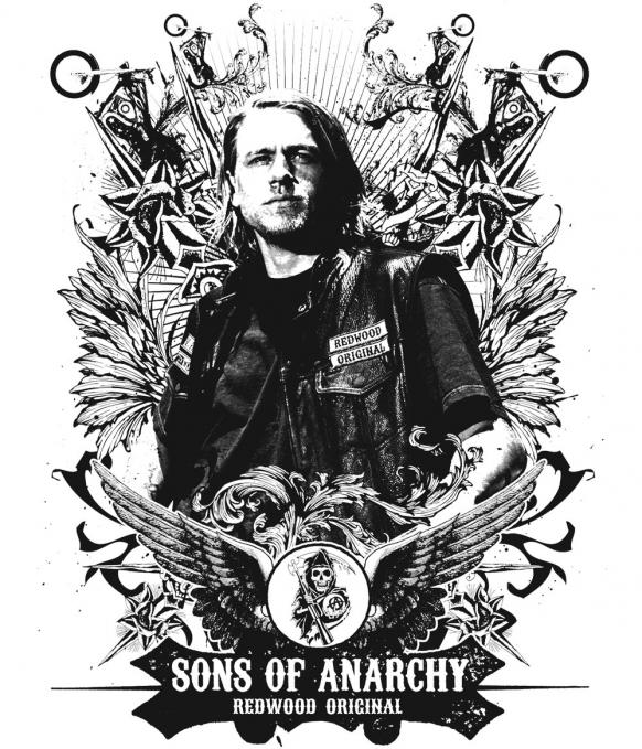 Camiseta Sons of Anarchy. Jax cuerpo