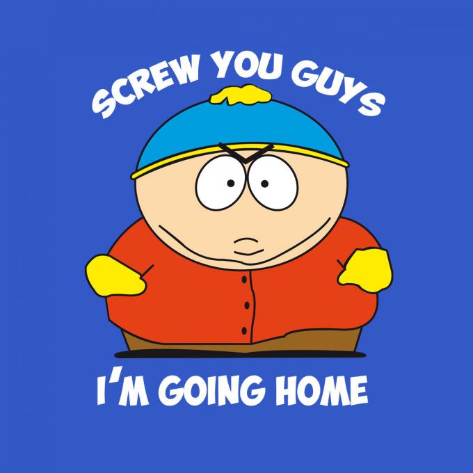 Camiseta South Park. Eric Cartman, "Screw you guys!, I'm going home - Eric Cartman Screw You Guys