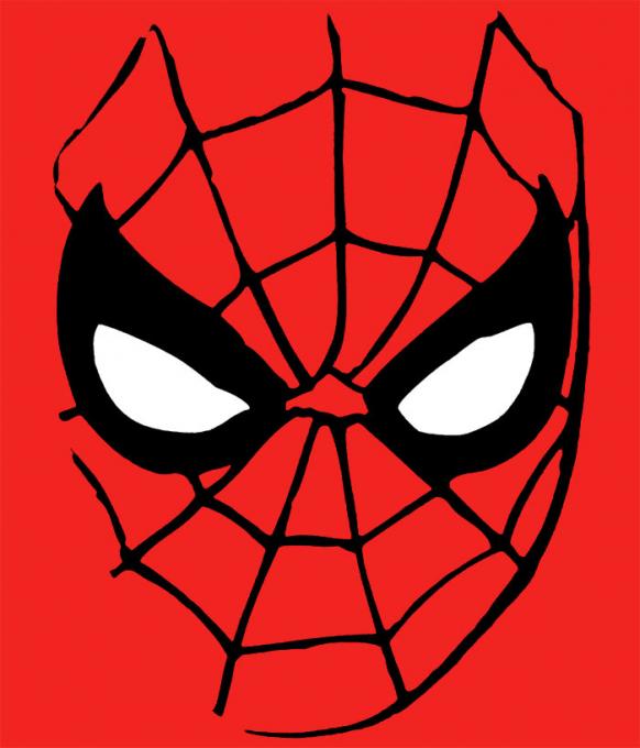Camiseta Spiderman. Máscara telaraña