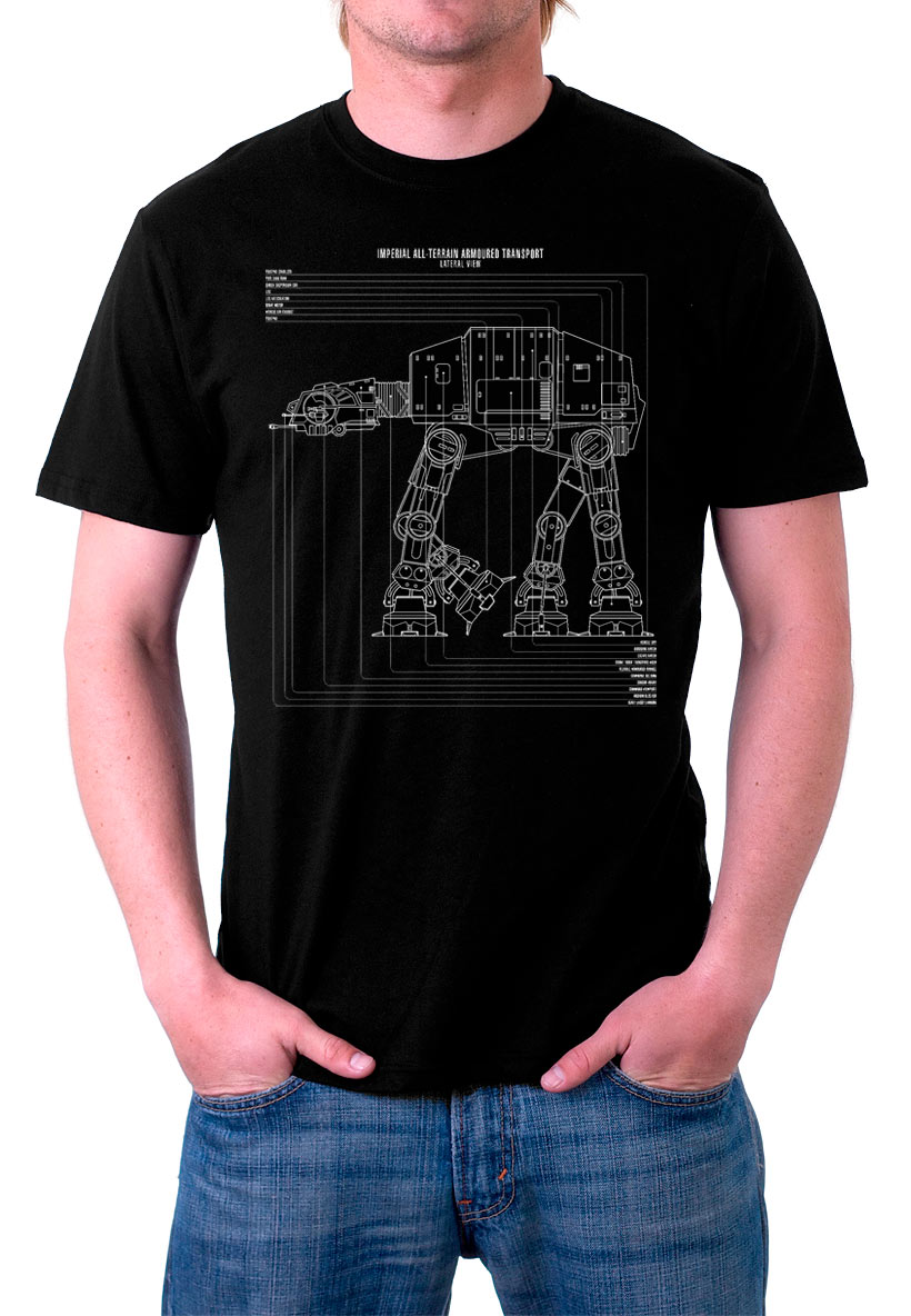 Camiseta Star Wars AT-AT vista lateral