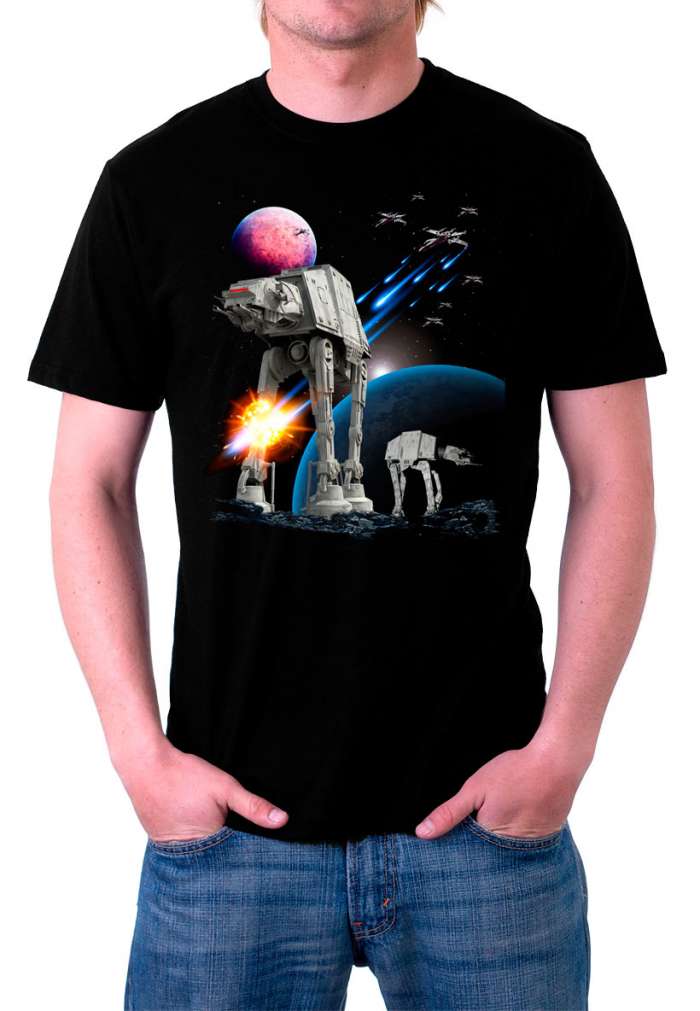 Camiseta Star Wars batalla AT-AT