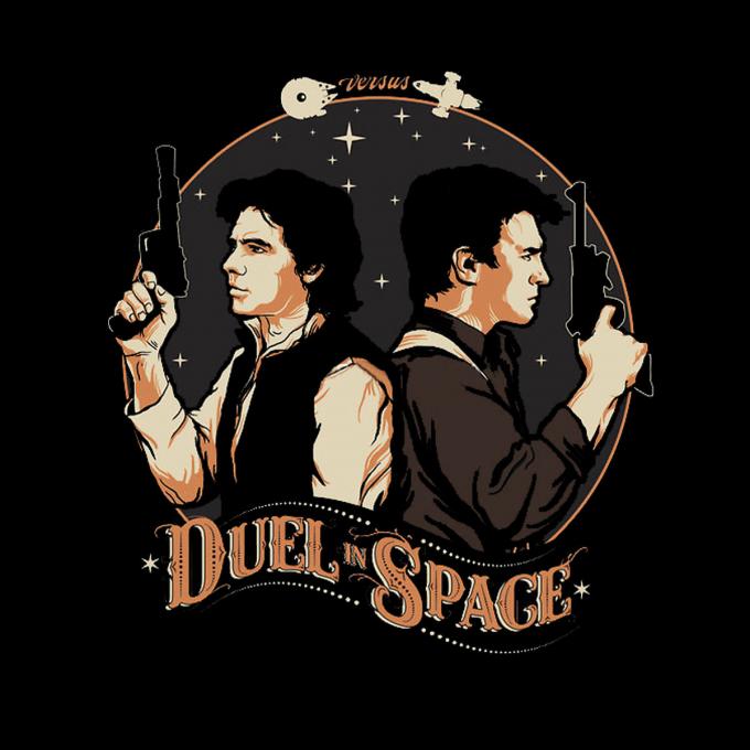 Camiseta Star Wars vs Serenity. Duelo en el espacio
