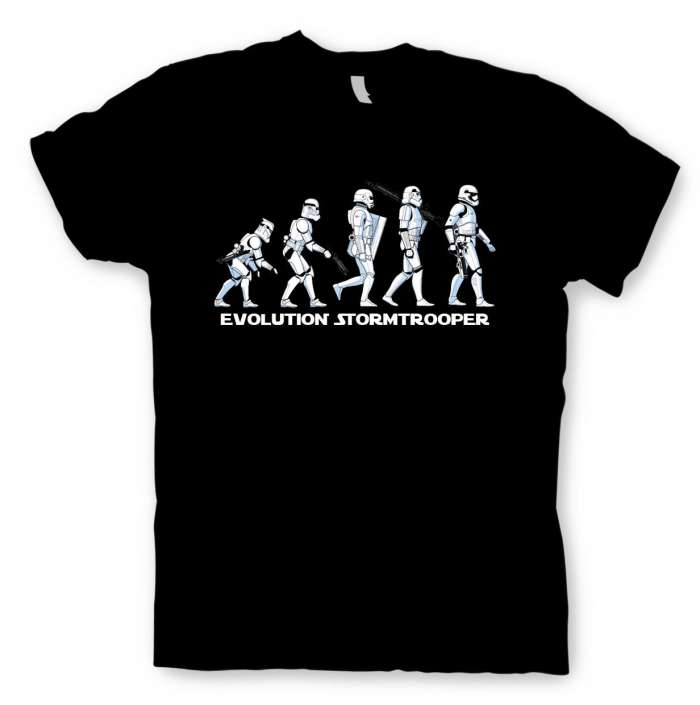 Camiseta Star Wars. Evolution Stormtrooper