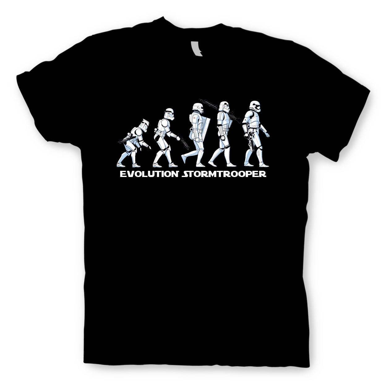 Camiseta Star Wars. Evolution Stormtrooper