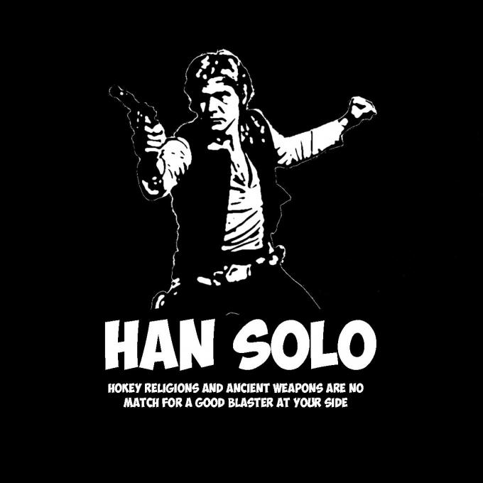 Camiseta Star Wars. Han Solo weapons