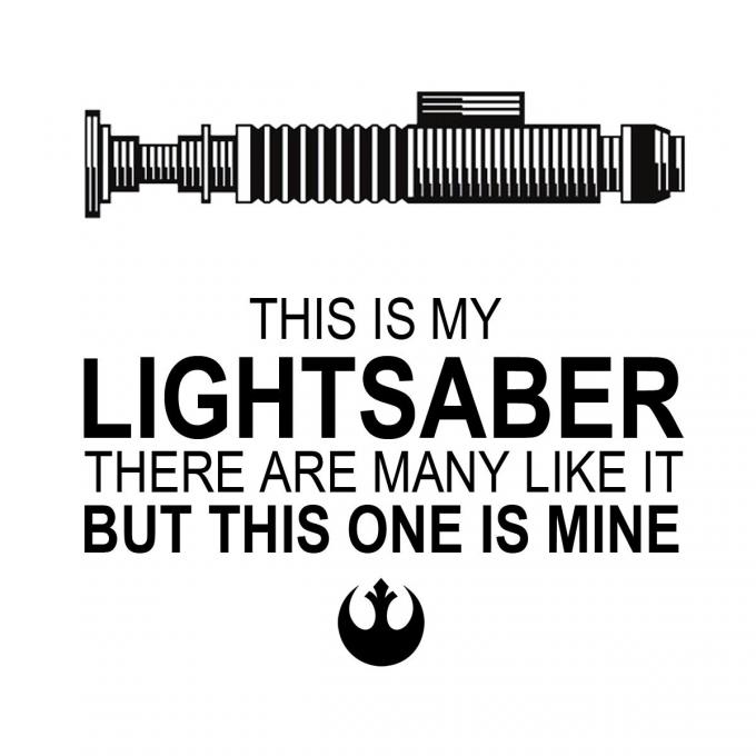 Camiseta Star Wars. My Lightsaber