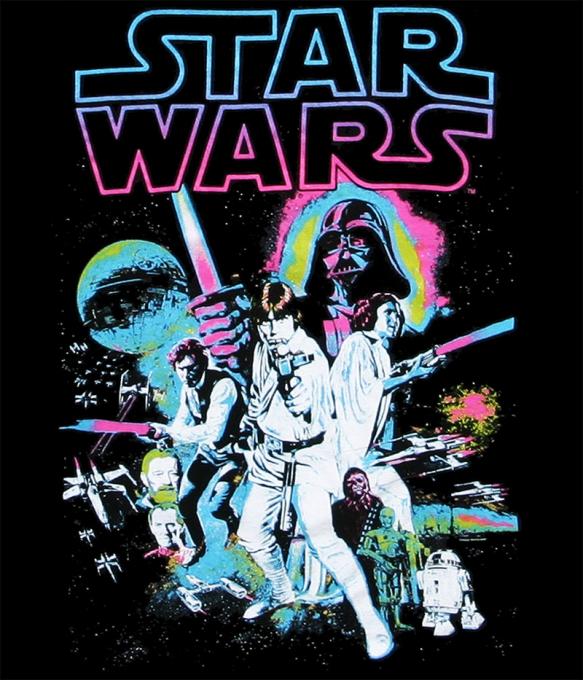 Camiseta Star Wars. Neón