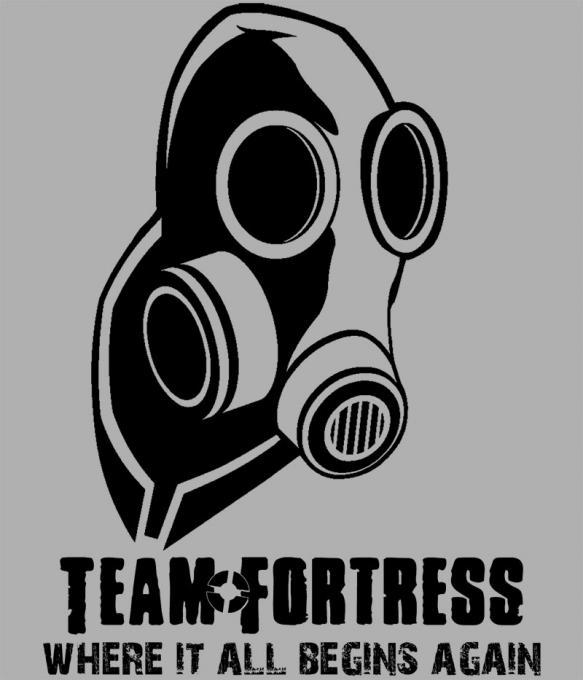Camiseta Team Fortress. Pyro máscara