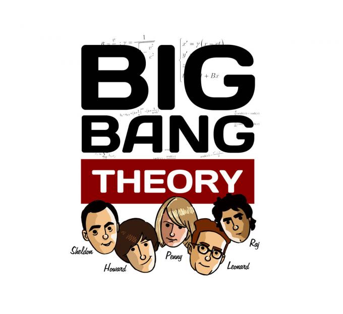 Camiseta The Big Bang Theory. Personajes caras